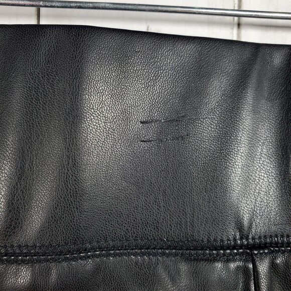 Morgan Taylor Faux Leather Womens Pants Size XL Black Stretchy Pull on - Picture 5 of 11